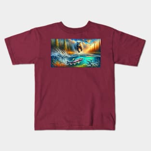 Fishing Canada Style . Kids T-Shirt